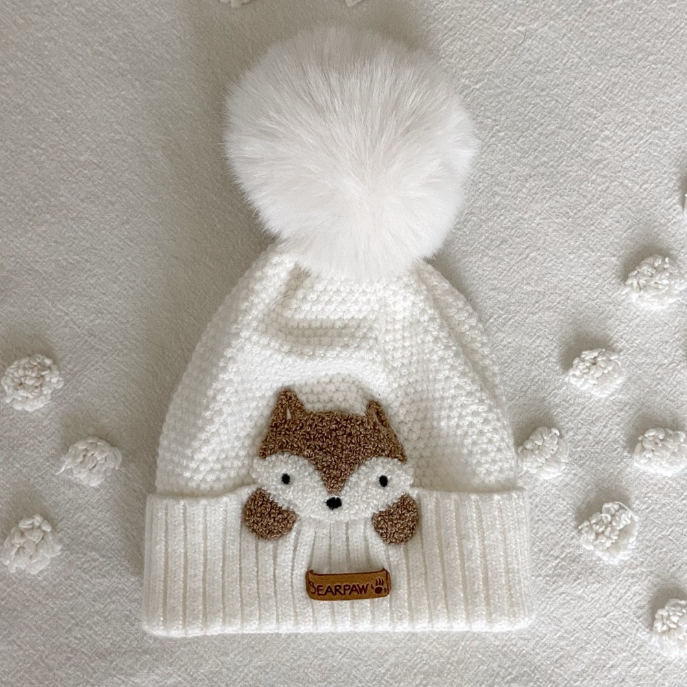 BearPaw Baby Knit Pom Beanie